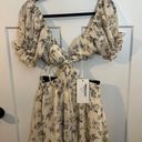 NWT CkSquare Cut Out Floral Dress Multi Photo 0