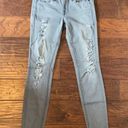 frame denim  Skinny Jeans Distressed Grey/Black Size 25 Photo 0