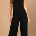 Lulus Love Me Tender Black Off The Shoulder Wide Leg Jumpsuit Photo 0