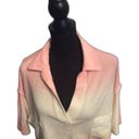 Vintage Havana New NWT  Cropped Terry Cloth Ombre Pink Yellow OVERSIZED Small Photo 1