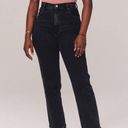 Abercrombie & Fitch  Ultra High Rise The Ankle Straight Jeans Black Size 30 Photo 2