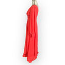 Kimberly  Goldson Lesli Clip Dot Long Sleeve Maxi Dress Women's XS Coral NWOT Photo 3