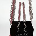 Paparazzi NEW  Jewelry Set Pink Silver Tone Multi Chain Necklace Dangle Earrings Photo 2