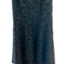 Lee NWT SAU  Lace Off Shoulder Cocktail Black Asymmetric Midi Dress Sz 4 Photo 4