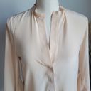 Alexis , 100% Silk Peach Pink Ruffle Flare Scallop Sleeve Blouse Top, XS, 4 6 Photo 2