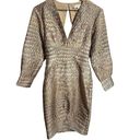 Stella McCartney  Runway Crocodile Jacquard V-Neck Open Back Slit Dress Size 2 Photo 2