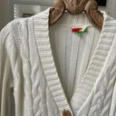 Modcloth Fervour  Fisherman Cardigan Sweater Ivory L Photo 1