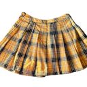 Forever 21 Skirt Pleated Mini in Plaid Yellow Medium NWOT Photo 1