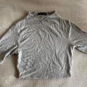 Naked Wardrobe Grey Mock Cropped Tee Photo 0