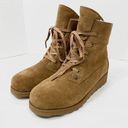 BEARPAW NWOB  Krista Tan Suede Sheepskin Heeled Ankle Boots Photo 0