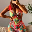 One Piece Colorful  Swim Suit Photo 0