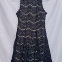 Trixxi  Black Sleeveless Nude Underlay Lace Mini Dress size 1 Photo 0