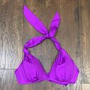 Kenneth Cole  Padded Tie Purple Halter Bikini Top Photo 0