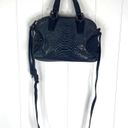 Aimee Kestenberg  Handled Crossbody Bag Navy and Silver Snake Print Photo 1