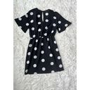 Lush Clothing Lush Black & White Tie Front Mini Dress Photo 2