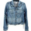 Polo  Jeans Ralph Lauren Distressed Denim Jacket Womens Size Large Photo 0