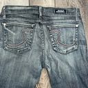 Rock & Republic Bootcut Faded Jeans With Pink Stitching on Back Pockets Size 29 Photo 4