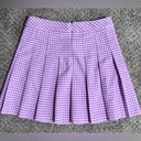 Aritzia  Sunday Best Mini Skirt Women Size 4 High Waist Plaid
Pleated Pink White Photo 4