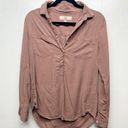 Thread and Supply  1/2 Button Long Sleeve Women's Shirt Size Medium Photo 0