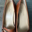 Anne Klein AK  iflex Kitten Heels Pumps Square Toe Brown Gold Size 7 1/2 Photo 5