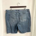 Lane Bryant  Womens Shorts Blue Denim Boyfriend Bermuda Distresses Plus Size 18 Photo 1