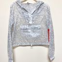 Good American NWT  Icy Leopard Print Windbreaker Frosted Jacket Frosty Grey sz S Photo 1