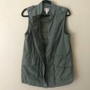 First Love Womens Cargo Military‎ Vest Green Size Large Photo 2