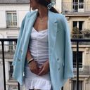 ZARA Sky Blue Flowy Blazer Photo 0