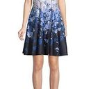 Gabby Skye  Women Size 12 Floral Scuba Fit and Flare Style Cutout Dress Photo 0