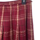 Pendleton Vintage  Skirt Womens 14 Maroon Red Tan Virgin Wool Pleated A-Line Midi Photo 1