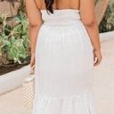 Pink Lily  White Ivory Await Fate Halter Neck Smocked Bust Maxi Dress Size XL Photo 1