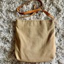 Hunter Tan/Brown Canvas  Bucket Bag Crossbody Leather Detailing Purse Boho Bohemian Neutrals Minimalist Earth Tones  Photo 0