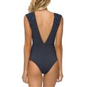 Tavik swim WEAR NWOT Eden One Piece Swimsuit Plunge Neck Blue Size Medium Photo 2