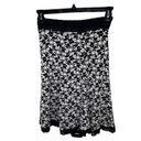 CAbi  Skirt Black White Elastic Lace Floral Embroidered Size S Small Stretch Photo 4