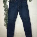 Loft  | women dark wash skinny curvy denim jeans Photo 7