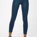 Sweaty Betty  7/8 Croc Embossed Teal Yoga Leggings S Photo 0