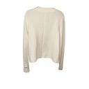 Talbots  Cardigan Sweater L Cream 100% Cotton Mod Style Big Buttons NWOT Photo 3