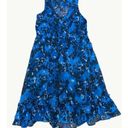 Converse  One Star Womens Blue Floral Sleeveless Dress M Polyester Photo 9