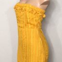 Honey Punch  gold strapless mini dress with tassels. New with tags Photo 11