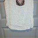 Alya Francesca’s  White Boho Embroidered Accent Gauze Top size L Photo 5