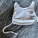 Live to be spoiled Grey tank crop/ scrunch top size M Photo 0