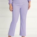 Hill House  Mid Rise Claire Pant Purple Stretch Cotton Photo 1