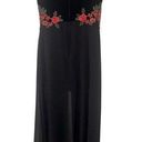 B Darlin Velvet Top Rose Embroidered Prom Jumpsuit w Mesh Dress Bottom size 1/2 Photo 0