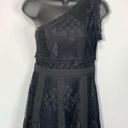 Foxiedox  Women's One Shoulder Sleeveless Juliet One Lace Gown Black Size Small Photo 0