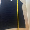 Coldwater Creek  Black Crochet Open Knit Cap Sleeve Pullover Womens XL Classic Photo 7