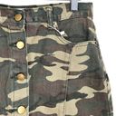 Only One &  Camouflage Button Up Denim Mini Skirt Green Multi Size Medium NWT Photo 1