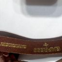 EXPRESS  Brown Leather Belt Women's Size L Western Copper embossed skinny thin Photo 4