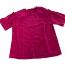 Oscar de la Renta  Shirt Womens 12 Pink Button front Pleated Expressions Vintage Photo 0