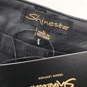 Shinestar  Womens Size Large Vegan Leather Black Bell Bottom Pants Photo 1