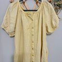 Faherty Dream Cotton Gauze Sun-Washed Yellow Women's Midi Dress Size L Photo 5